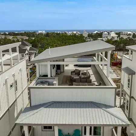 The Lookout In Exclusive Rosemary Beach With Rooftop Jacuzzi